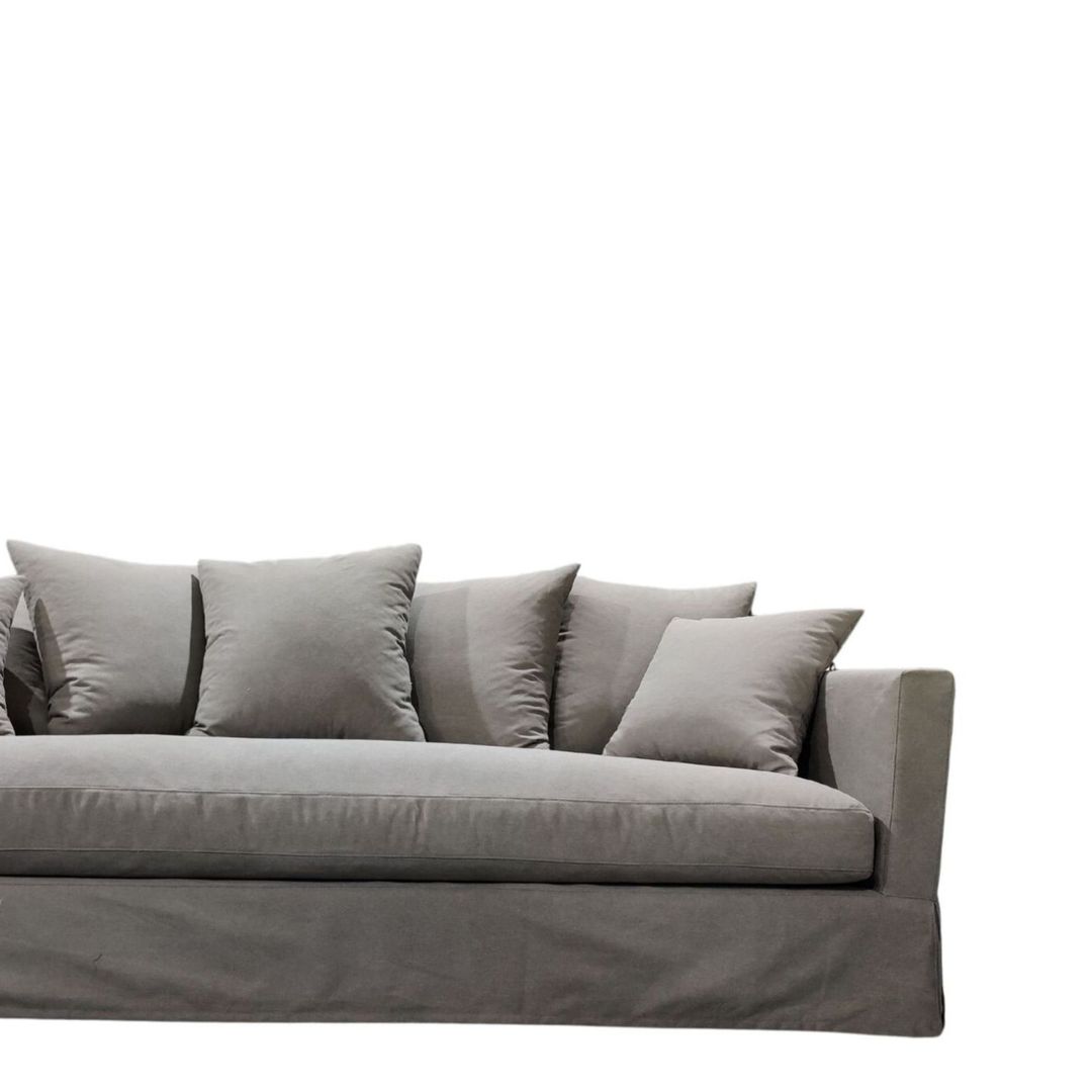LUXE SOFA 3 SEATER GREY SLIP COVER image 0